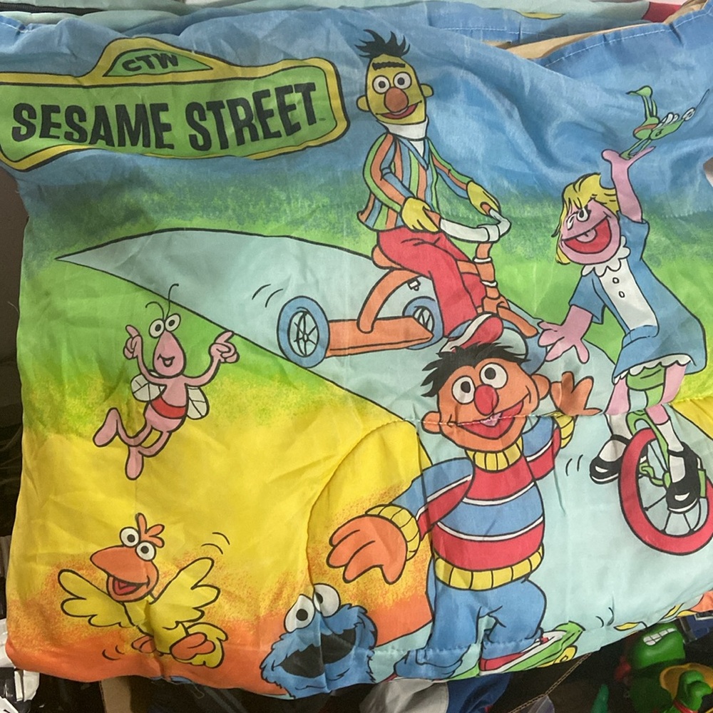 Vintage 80’s Sesame Street Children’s Kid’s Camping Sleeping Bag